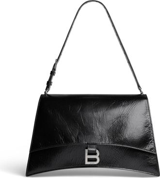Balenciaga (WMNS) Balenciaga Crush Medium Sling Bag Black 7654662AAR21000