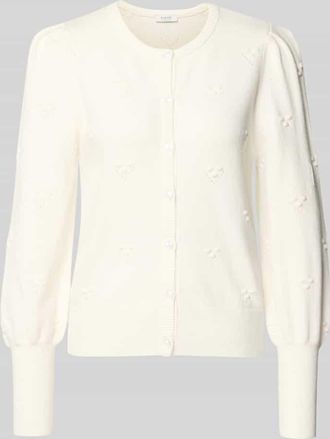 b.young B.Young Strickjacke aus Viskose-Mix mit Knopfleiste Modell MANINA in Offwhite, Gr&ouml;&szlig;e XXL