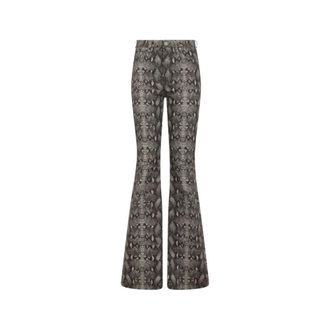 Roberto Cavalli Dames, Broeken, Grijs, Maat: XL Katoen