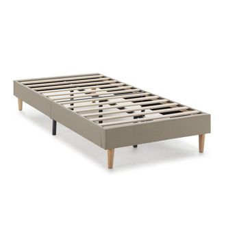 HOMN Base tapizada 90x190 cm beige, 30 cm altura