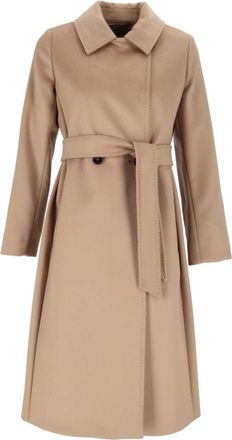 Max Mara Bcollag Mantel - Dames - Mantels - Bruin - Maat: XS Zijde