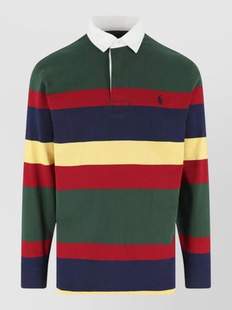 Polo Ralph Lauren striped long sleeves shirt contrast collar