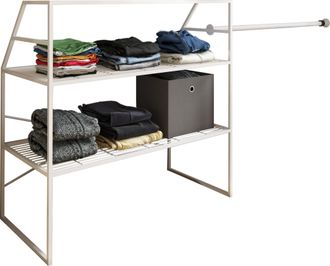 ebuy24 Vcm Armario De Metal Armario Abierto Walk-in Estante Inclinado Dimensiones Aprox. An. 100 X Al. 100 X P. 50 Cm - Disal (blanco)