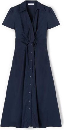 Motivi Midi Kleedjes - Dames - Shirt Kleedjes - Blauw - XS - Katoen - Kleedjes