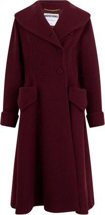 Moschino Lange wollen jas - Dames - Mantel - Rood - S - Wol - Jassen