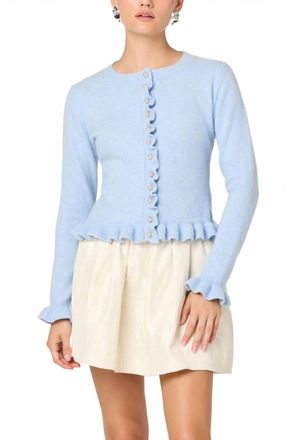 Astr Eowyn Relaxed Cardigan In Blue