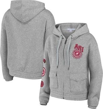WEAR by Erin Andrews Womens WEAR by Erin Andrews Heather Gray Arizona Cardinals Full-Zip Hoodie at Nordstrom, Size Xx-Large