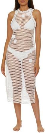 BECCA by Rebecca Virtue Castaway Island Sheer Mesh Cover-Up Dress in White at Nordstrom Rack, Size Medium