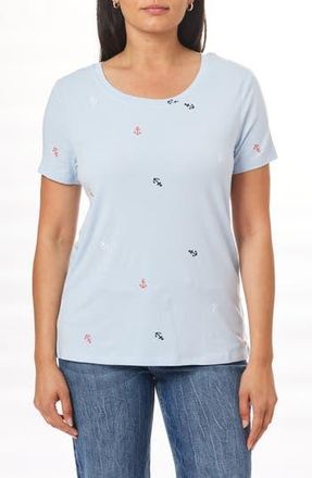 C&C California Karlie Scoop Neck T-Shirt in Skyway Anchors at Nordstrom Rack, Size X-Large