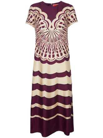 La DoubleJ Swing silk maxi dress - Purple