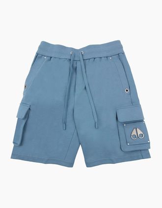 Moose Knuckles Mens Moose Knuckles Hartsfield Cargo Shorts Sea Blue - Size: 29/28/32