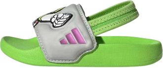 adidas (TD) adidas x Pixar Toy Story Adilette Estrap Slides Semi Solar Green Purple Burst Grey Two JQ4369