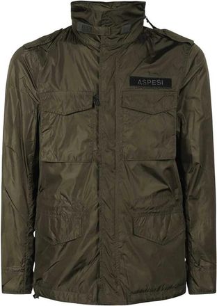Aspesi Multi-pocket Nylon Jas - Heren - Zomerjassen - Groen - S - Nylon - Jassen
