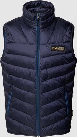 Napapijri Regular Fit Steppweste mit Stehkragen Modell AERONS in Marine, Gr&ouml;&szlig;e S