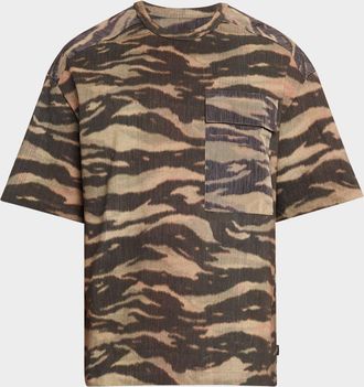 Jil Sander Mens Camo-Print T-Shirt