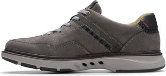 Clarks Mens Un Briley Vibe Oxford, Dark Grey Nubuck, 14 UK