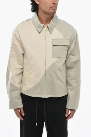 Off-white PARIS HILINSKI Lightweight Cotton Jacket ALL IN ONE with Contrast Details Off-White