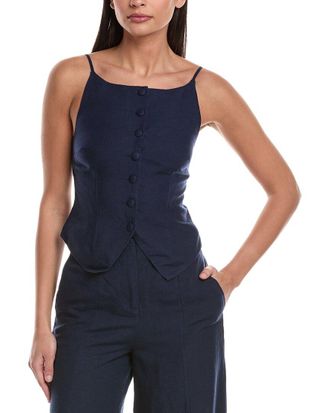 Onia Air Linen-Blend High Neck Top