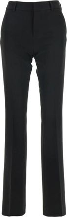 Pantaloni Torino Flared Tech Fabric Broek - Dames - Slim Fit Broeken - Zwart - M - Broeken