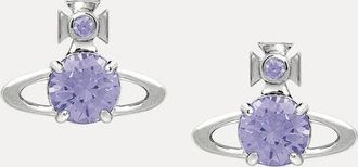 Vivienne Westwood Reina Large Earrings Platinum-light-lavender-cz Platinum-light-lavender-cz Women