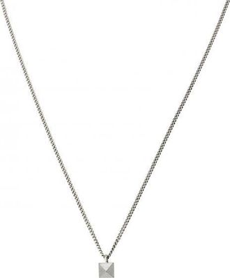 AllSaints Mens Pyramid Stud Pendant Necklace in Warm Silver at Nordstrom