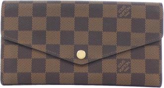 Louis Vuitton Damier Damier Canvas Ebene Damier Canvas Long Wallet (Bi-Fold) (Pre-Owned)