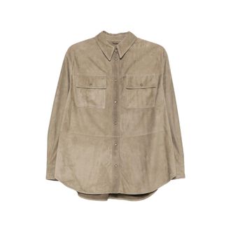 Brunello Cucinelli Pocket Leather Shirt