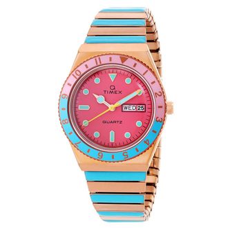 Timex Q Timex Malibu Quartz Pink Dial Ladies Watch TW2U81500