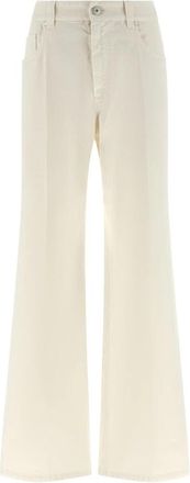 Brunello Cucinelli De Hedendaagse Loose Jeans - Dames - Loose Fit Jeans - Wit - M - Katoen - Jeans