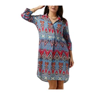 Kudibal Copenhagen Kleedjes, Dames, Veelkleurig, S, Chic Kamille Blauwe Jurk