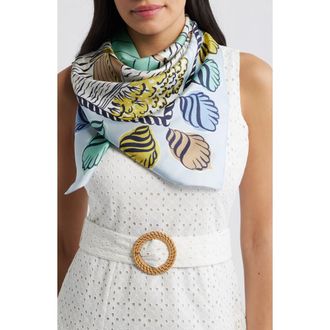 Echo Sail Away Silk Square Scarf in Chambray at Nordstrom