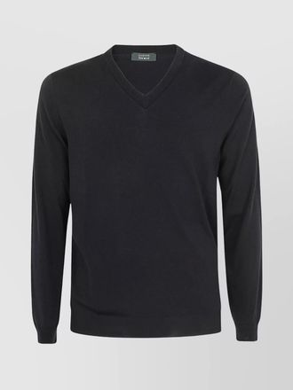Zanone slim-fit virgin wool v-neck jumper