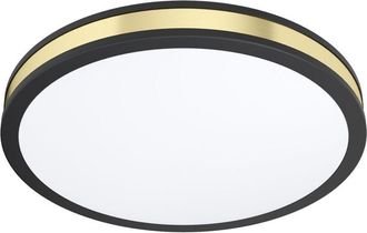 Eglo Plafoniera Moderna Pescaito Acciaio Nero Luce Led Integrato 19,5W