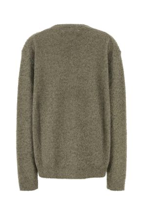 Maison Margiela Womens Sage Green Wool Blend Sweater Sagegreen Exterior: Cotton Maglie