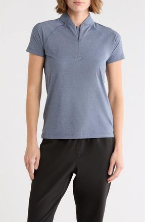 Swannies Quinn Half Zip Knit Polo in Navy Heather at Nordstrom Rack, Size Medium