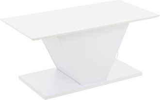 Urban Meuble Mesa de centro lacada en blanco con iluminaci&oacute;n LED