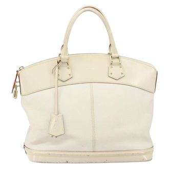 Louis Vuitton Suhali Lockit Handbag Leather White Leather Handbag (Pre-Owned)