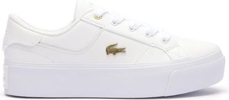 Lacoste Womens Ziane Trainers White/Gold 7