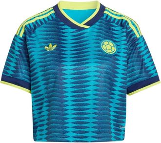 adidas (WMNS) adidas Colombia 26 Away Cropped Jersey Asia Sizing Mystery Petrol Team Navy Blue 2 KE8088