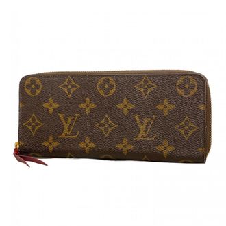 Louis Vuitton Brown Fuchsia Long Wallet (Bi-Fold) (Pre-Owned)