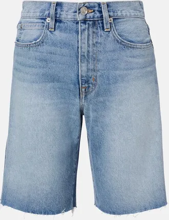 Slvrlake Denim Bermuda Cut Off frayed denim shorts