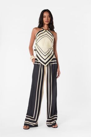 Nicholas Skye Top in Ivory Black Scarf Print at Nordstrom, Size X-Small