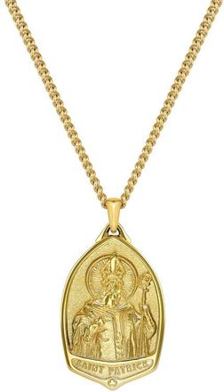 Vincero Mens St. Patrick Pendant Necklace in Gold at Nordstrom, Size 21