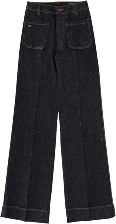 Victoria Beckham Alina Wijde Spijkerbroek - Dames - Loose Fit Jeans - Blauw - W29 - Katoen - Jeans