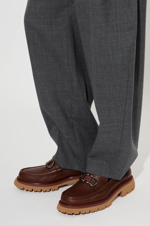 Ferragamo Cocoon 2 Leather Loafers, Mens, Brown