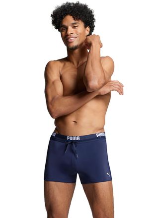Puma Badehose PUMA PUMA SWIM MEN LOGO TRUNKS, Herren, Gr. XXL, N-Gr, blau (navy), Web, Obermaterial: 80% Polyester, 20% Elasthan, unifarben, Badehosen Bade