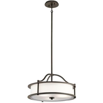 Kichler Lampadario Contemporaneo Emory Acciaio Bronzo Antico 3 Luci E27