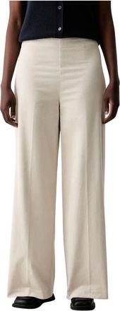 Marc O'Polo Wide Broeken - Dames - Wijde Broeken - Beige - L - Broeken