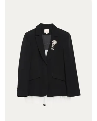 Cinq &agrave; Sept Rosabelle Tulle-Hem Blazer