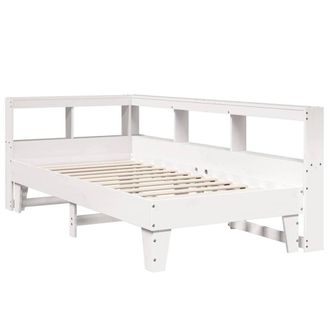 Berkfield Home Decorative Bookcase Bed without Mattress White 75x190cm Solid Woo | Size: 75x190 cm